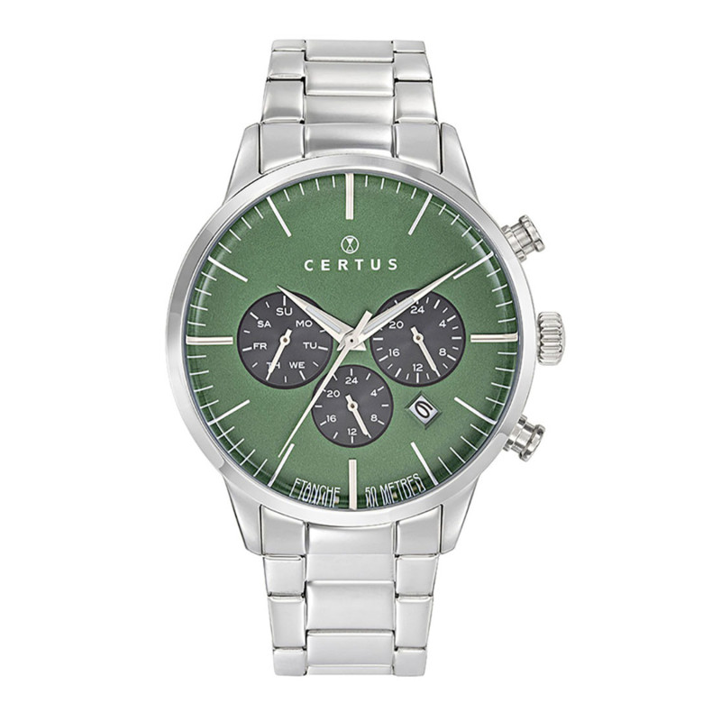Montre analogique Certus bracelet acier argenté