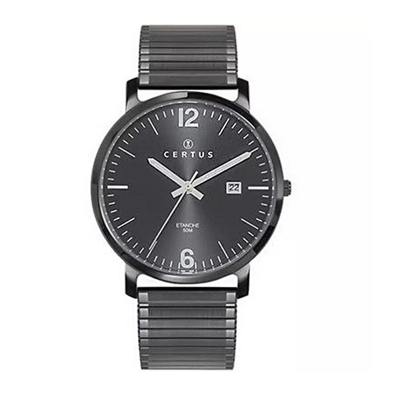 Montre analogique Certus bracelet acier noir