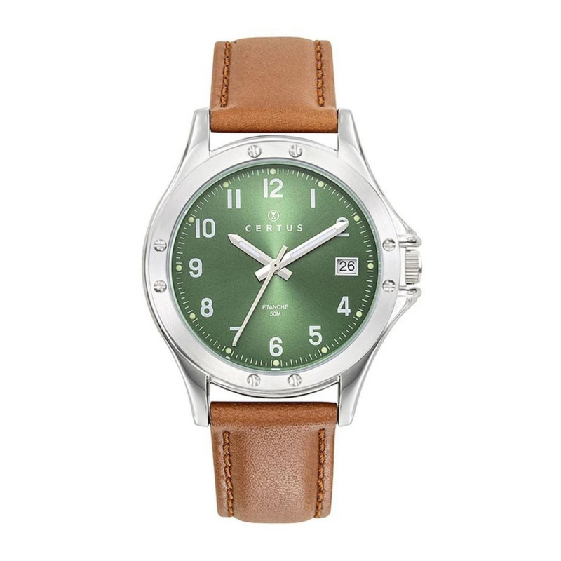 Montre analogique Certus Bracelet cuir marron