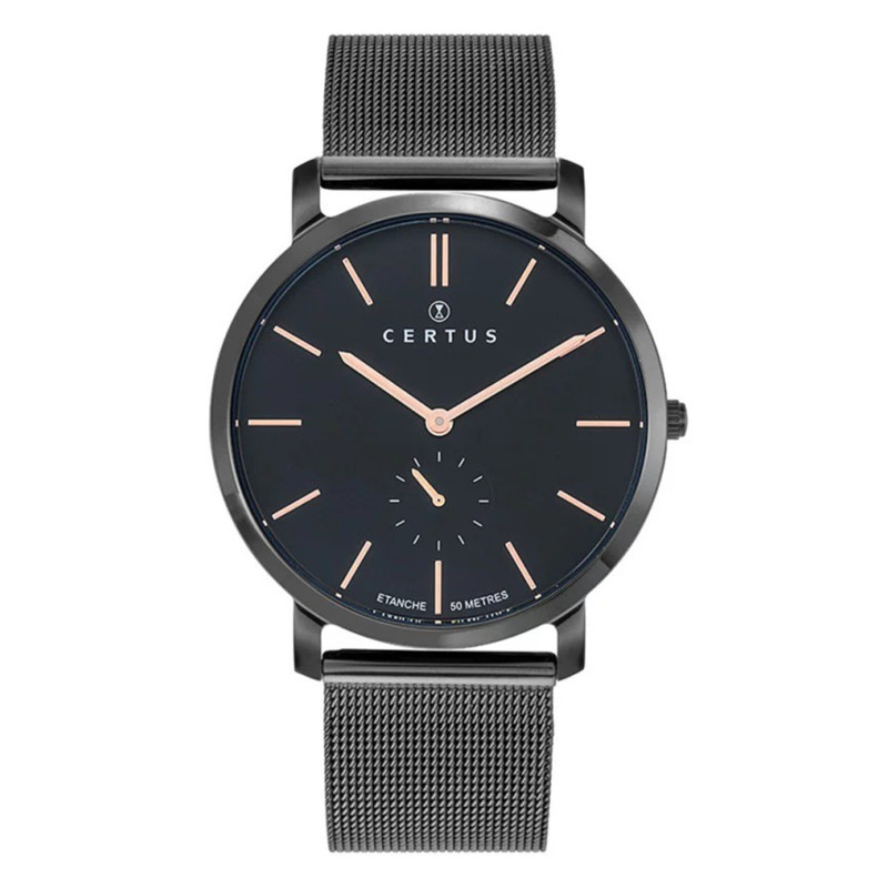Montre analogique Certus bracelet acier noir