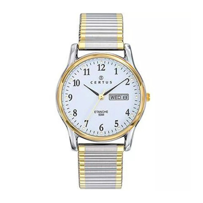 Montre analogique Certus bracelet acier bicolore