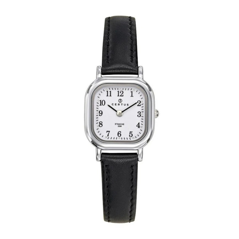 Montre analogique Certus bracelet cuir noir