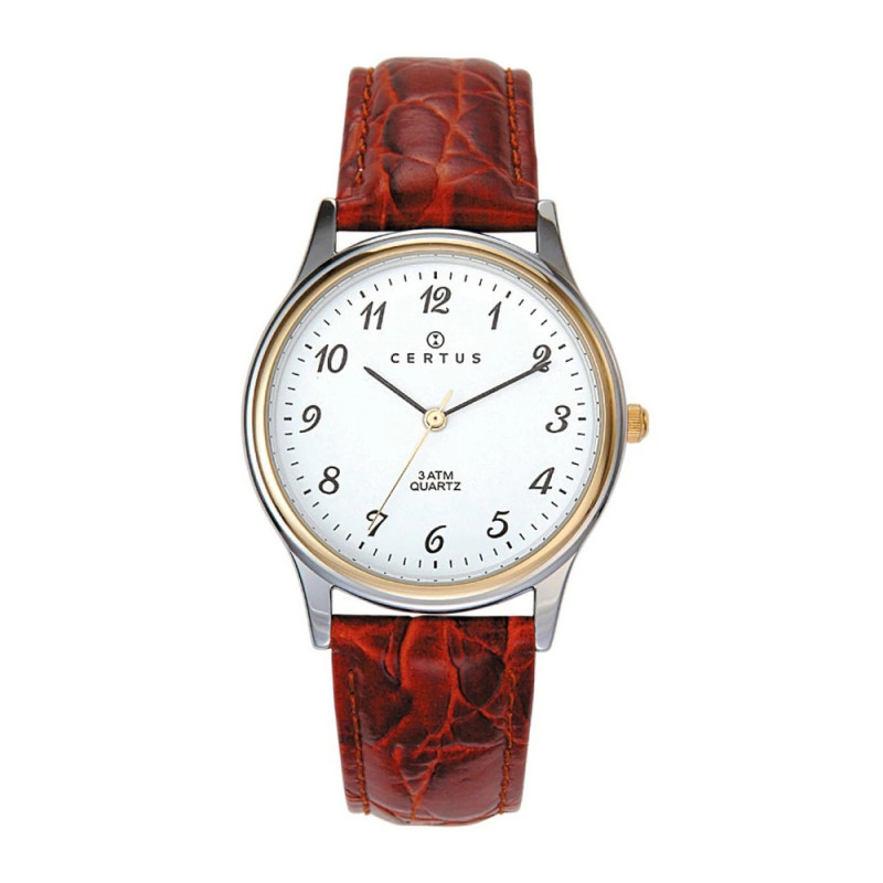 Montre analogique Certus bracelet cuir marron