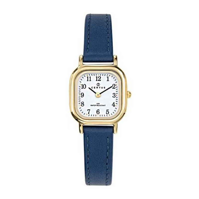 Montre analogique Certus bracelet cuir bleu