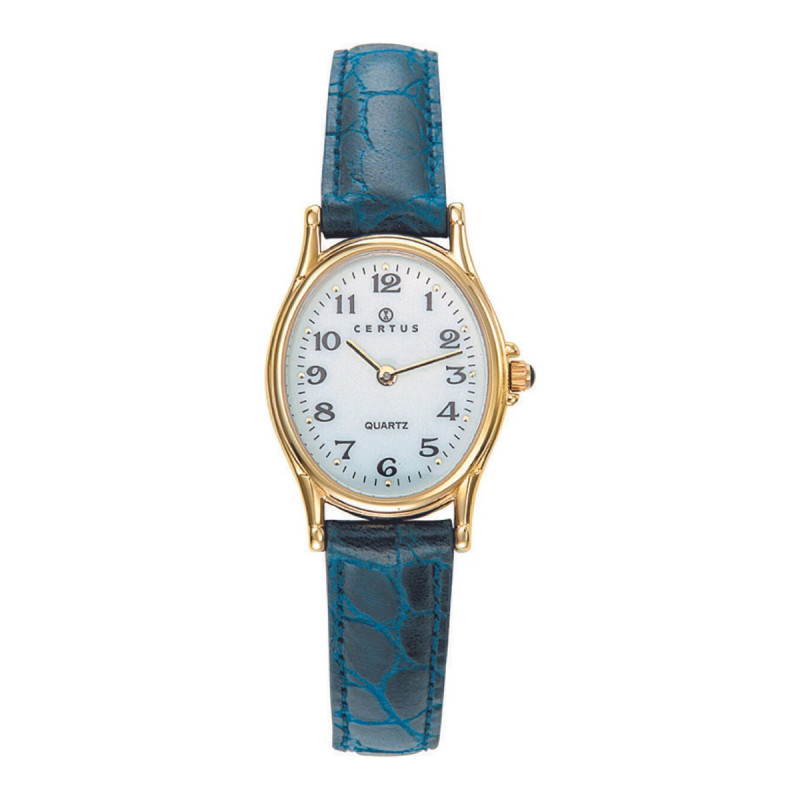 Montre analogique Certus bracelet cuir bleu