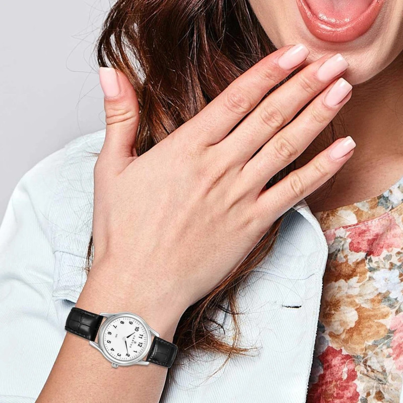 Montre analogique Certus bracelet cuir noir