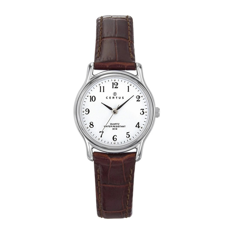 Montre analogique Certus bracelet cuir marron