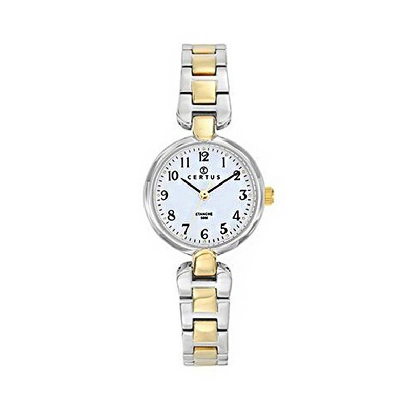 Montre analogique Certus bracelet acier bicolore