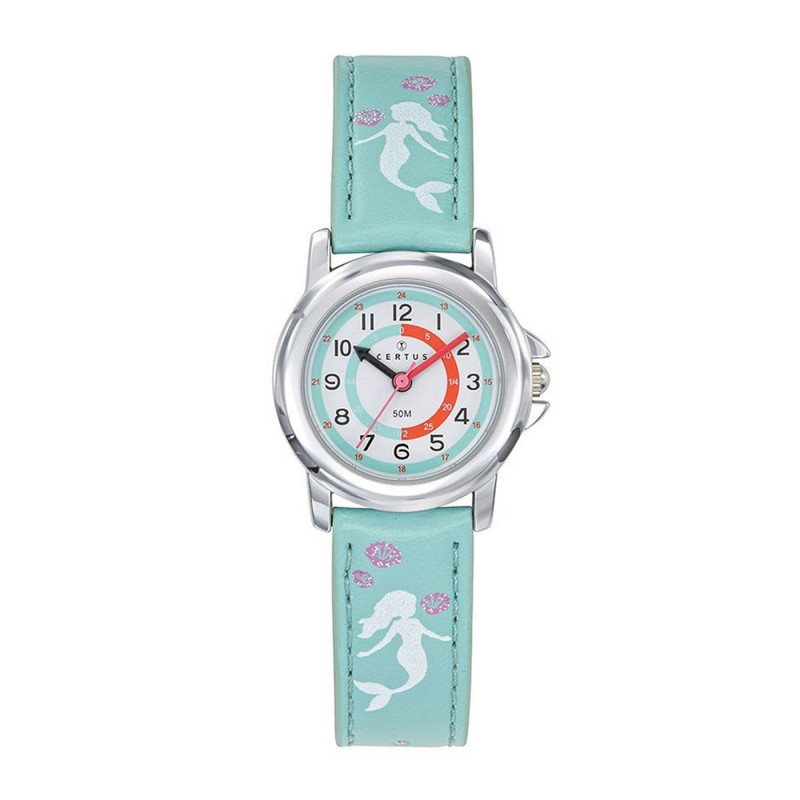 Montre analogique Certus sirènes bracelet cuir bleu