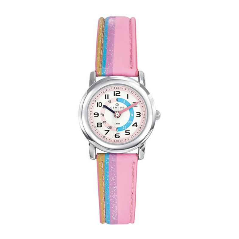 Montre analogique Certus bracelet cuir rose