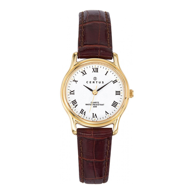 Montre analogique Certus bracelet cuir marron