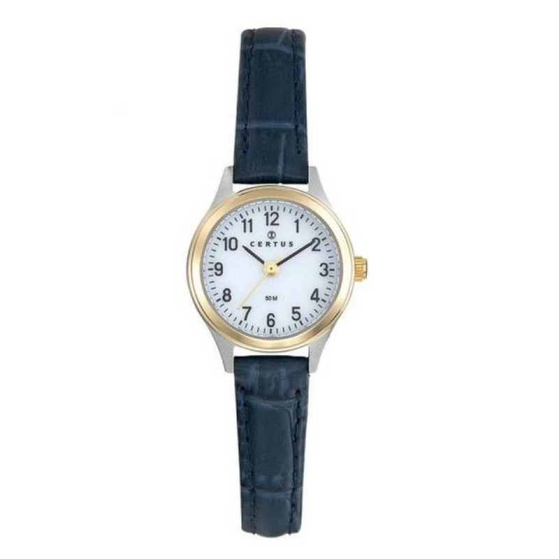 Montre analogique Certus bracelet cuir bleu