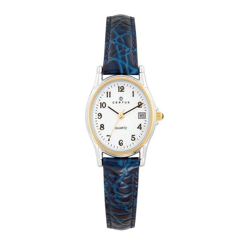 Montre analogique Certus bracelet cuir bleu