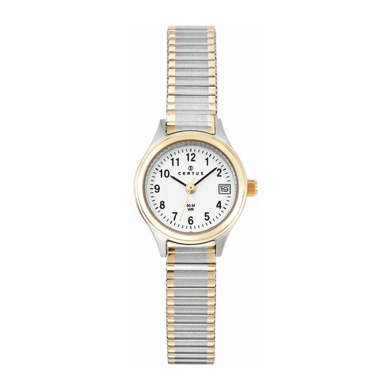 Montre analogique Certus bracelet acier bicolore