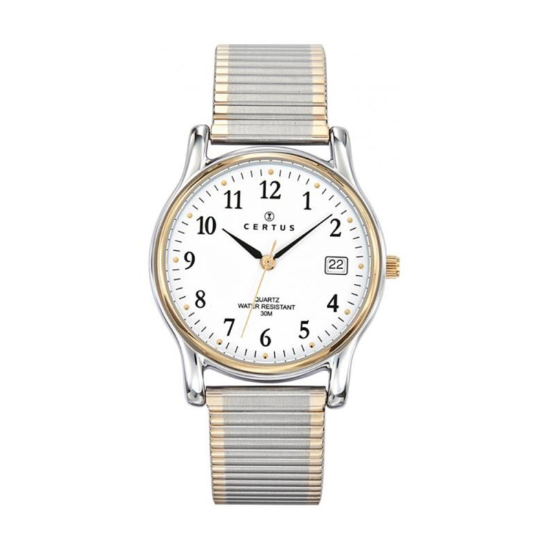 Montre analogique Certus bracelet acier bicolore