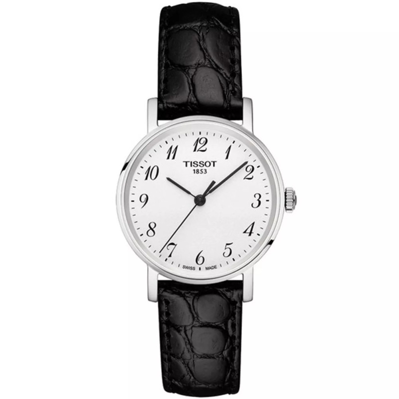 MONTRE ANALOGIQUE TISSOT EVERYTIME SMALL BRACELET CUIR NOIR