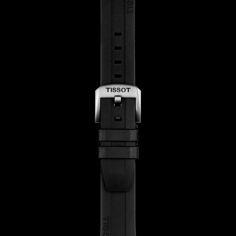 Montre Analogique Tissot PRC 200 Chronographe Bracelet Silicone Noir