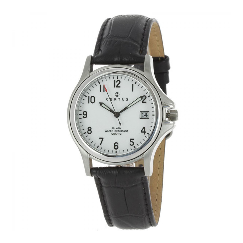 Montre analogique Certus bracelet cuir noir