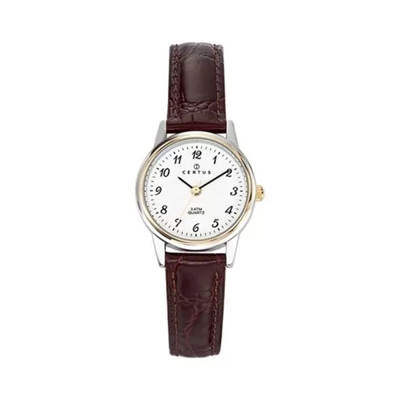 Montre analogique Certus bracelet cuir marron