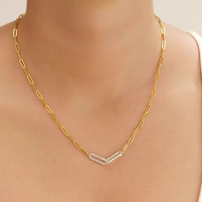 Collier Charles Garnier argent bicolore