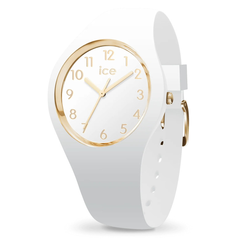 Montre Analogique Ice Watch Collection Ice Glam Bracelet Silicone Blanc