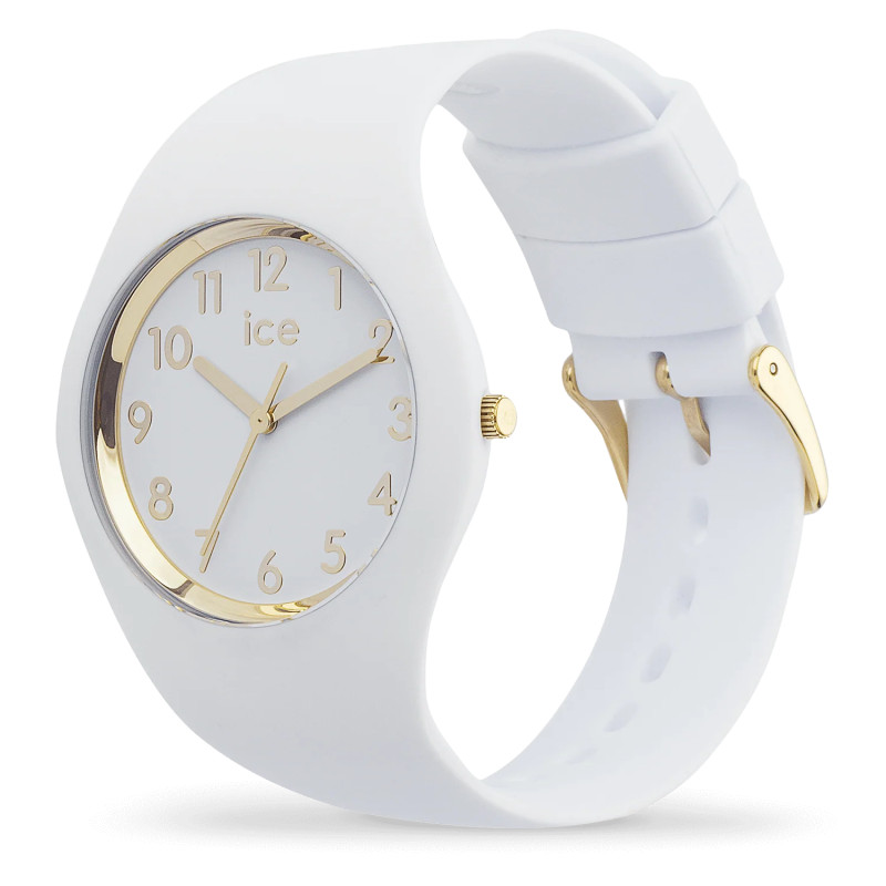 Montre Analogique Ice Watch Collection Ice Glam Bracelet Silicone Blanc
