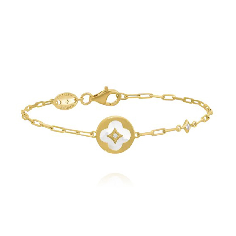Bracelet Charles Garnier collection Légende trèfle argent doré