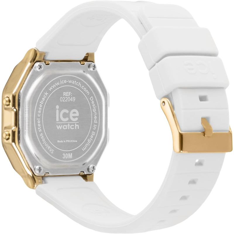 Montre Numérique Ice Watch Collection Ice Digit Retro Bracelet Silicone Blanc