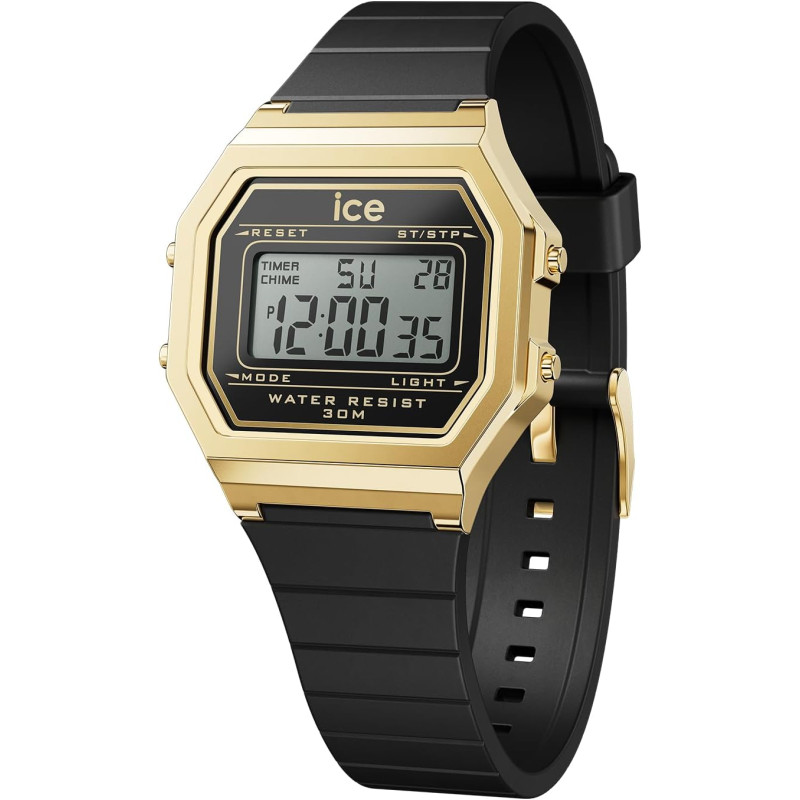 Montre Numérique Ice Watch Collection Ice Digit Retro Bracelet Silicone Noir
