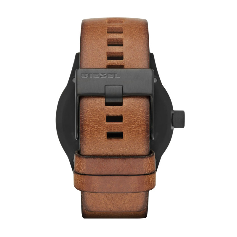 Montre analogique Diesel collection Rasp bracelet cuir marron