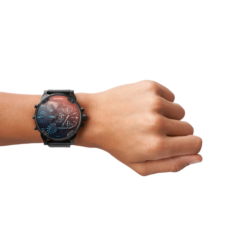 Montre analogique Diesel collection Mr. Daddy bracelet acier noir