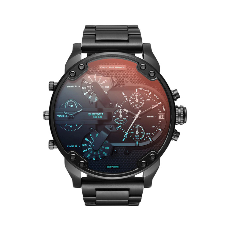 Montre analogique Diesel collection Mr. Daddy bracelet acier noir