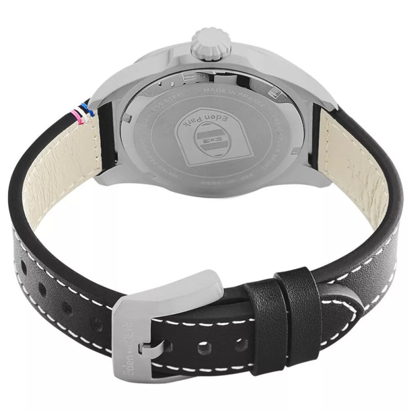 Montre analogique Eden Park collection French Flair Sport bracelet cuir noir