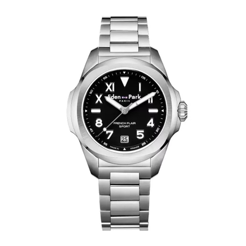 Montre analogique Eden Park French collection Flair Sport bracelet acier argenté