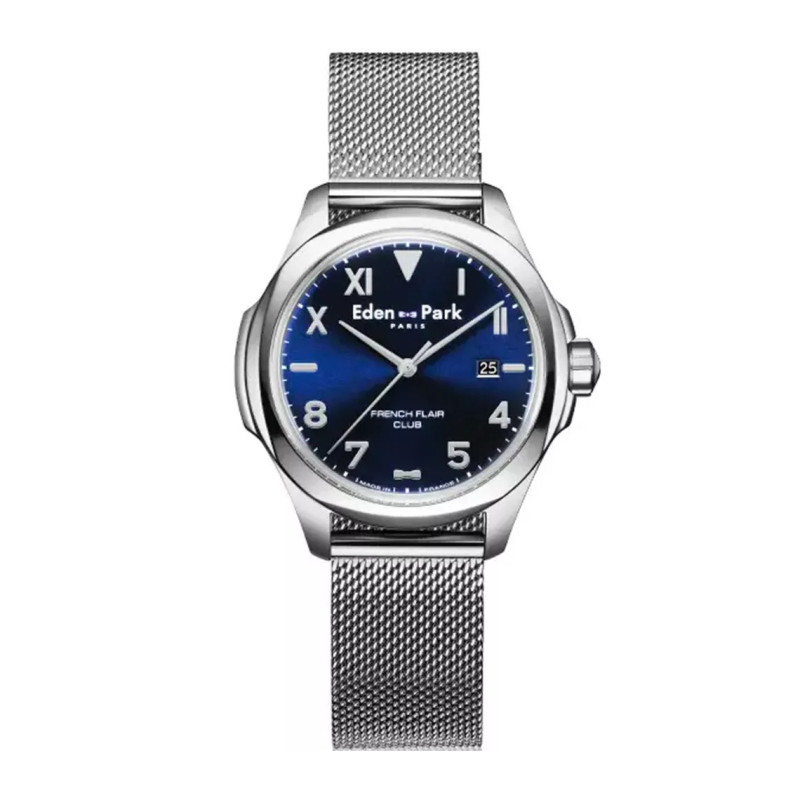 Montre analogique Eden Park collection French Flair Club bracelet acier argenté