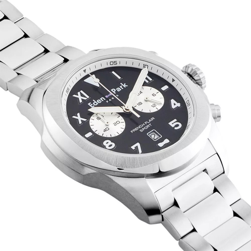 Montre analogique Eden Park collection French Flair Sport bracelet acier argenté