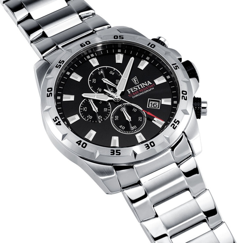 Montre analogique Festina bracelet acier argenté