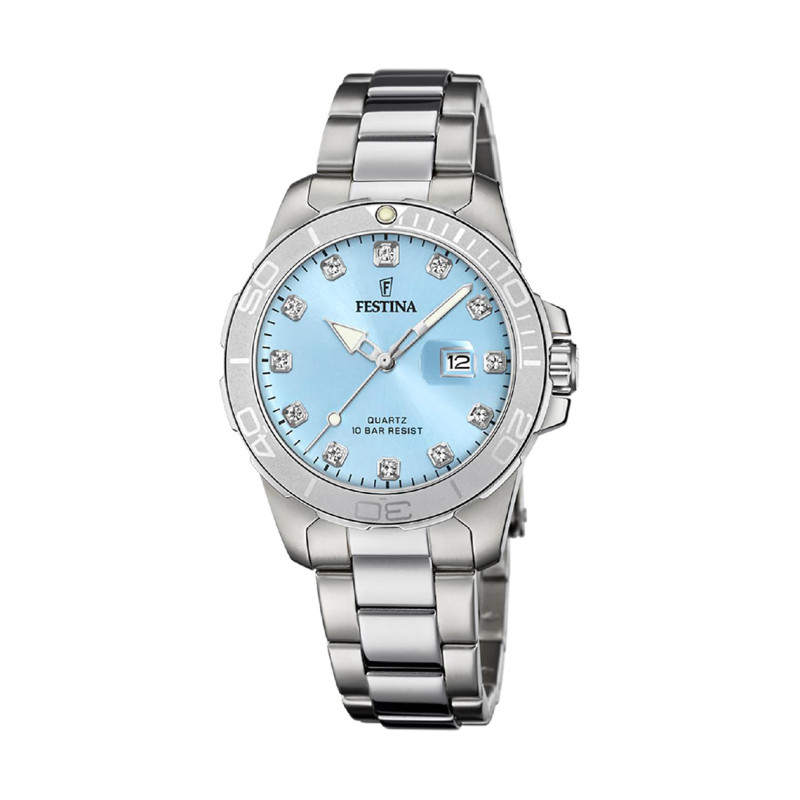 Montre analogique Festina collection Boyfriend bracelet acier argenté