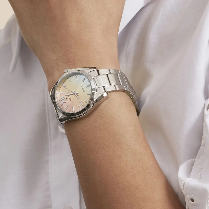 Montre analogique Festina collection Boyfriend bracelet acier argenté
