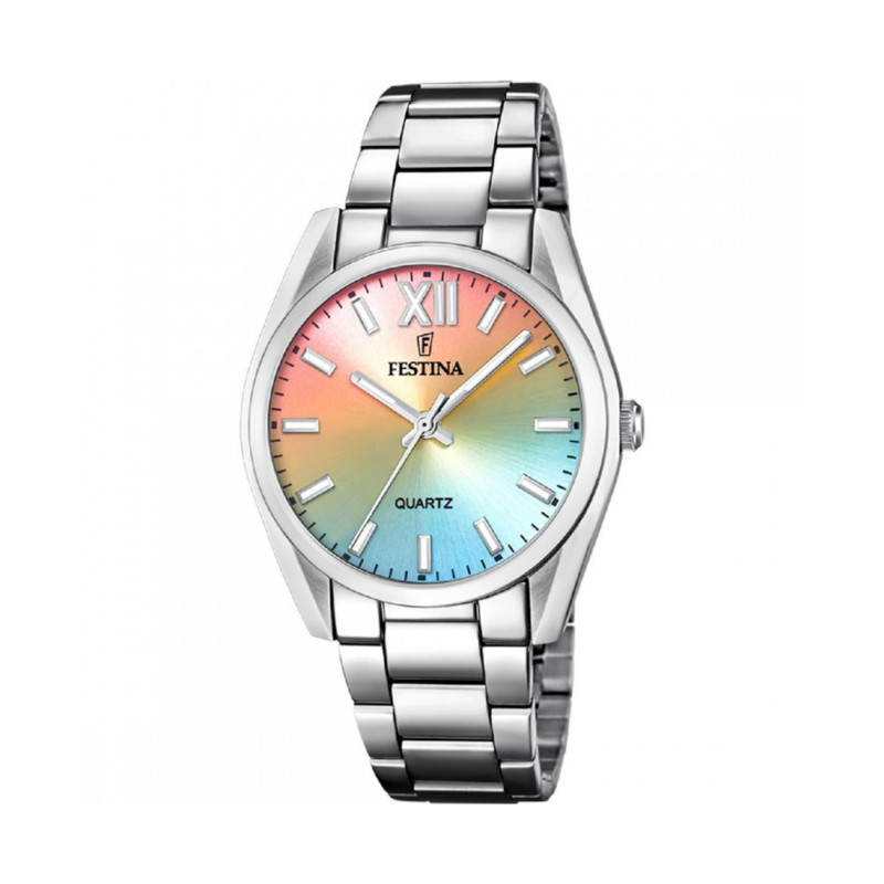 Montre analogique Festina collection Boyfriend bracelet acier argenté