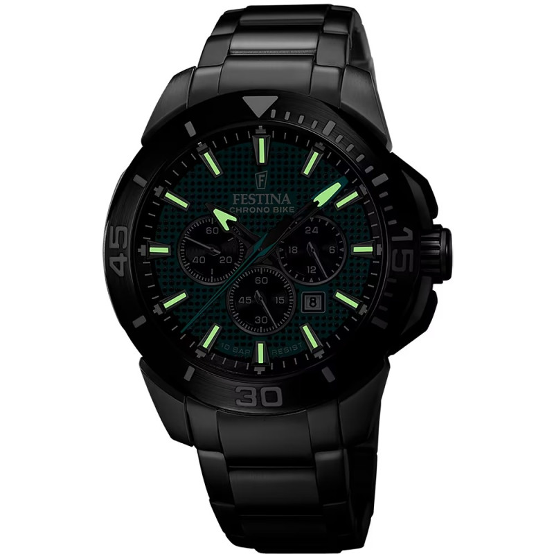 Montre analogique Festina collection Chrono Bike bracelet acier argenté