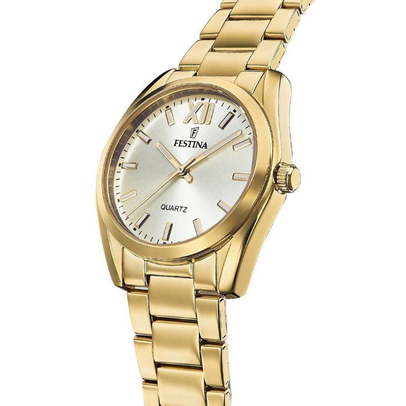 Montre analogique Festina collection Boyfriend bracelet acier doré