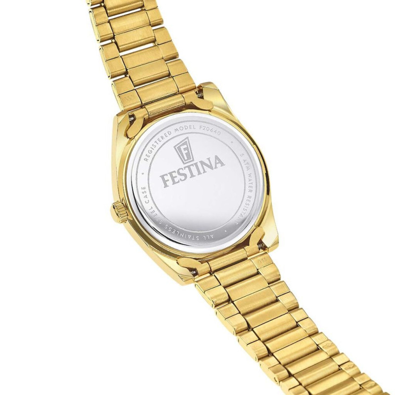 Montre analogique Festina collection Boyfriend bracelet acier doré