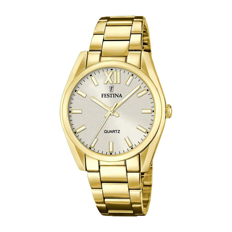 Montre analogique Festina collection Boyfriend bracelet acier doré