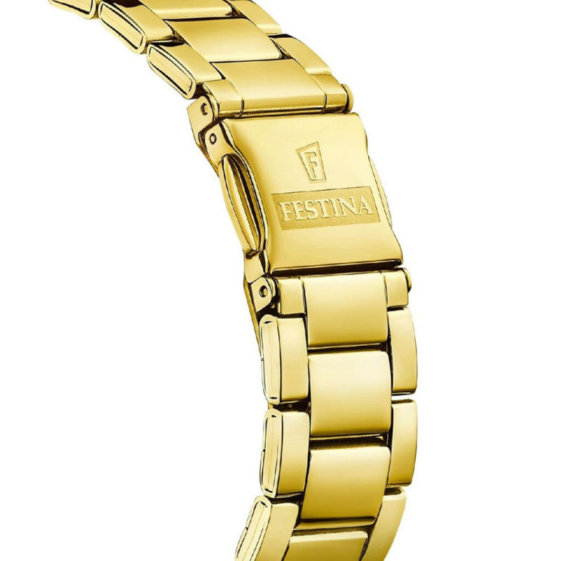 Montre analogique Festina collection Boyfriend bracelet acier doré