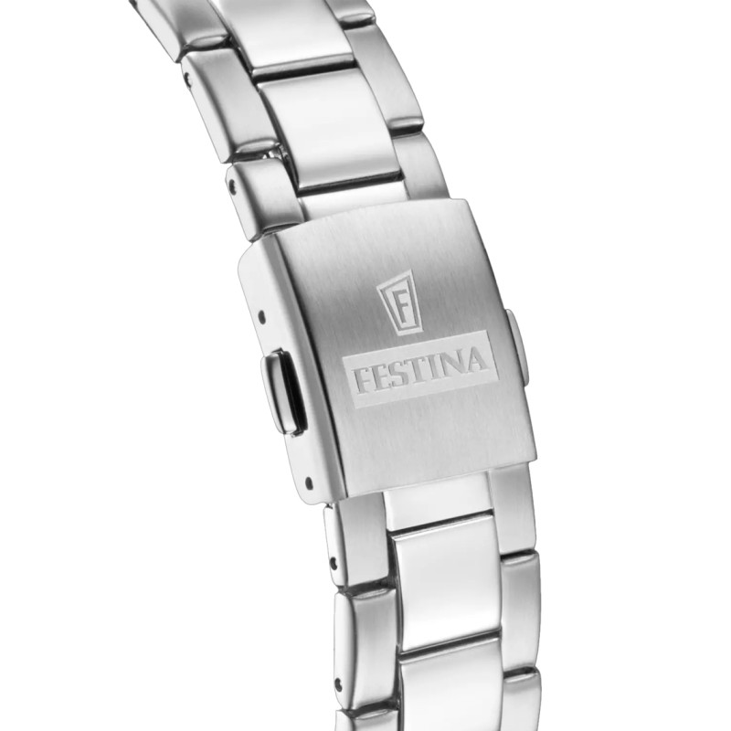 Montre analogique Festina collection Ceramic bracelet acier argenté
