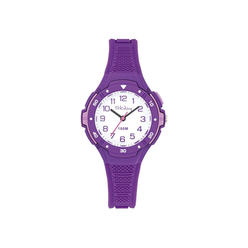 Montre Analogique Tekday Junior bracelet en silicone violet