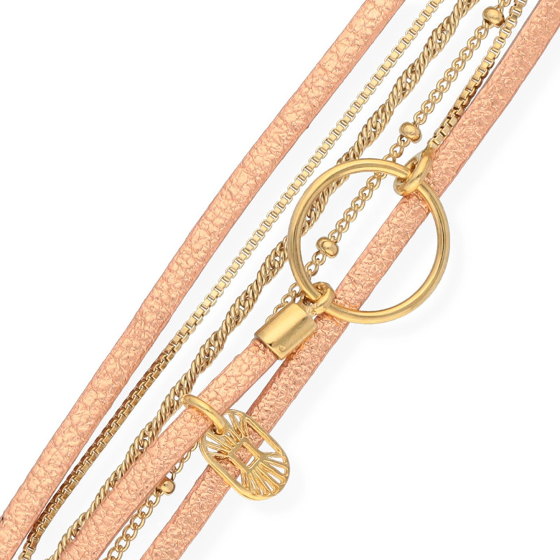 Bracelet Flowers for Zoé collection Clover argent doré
