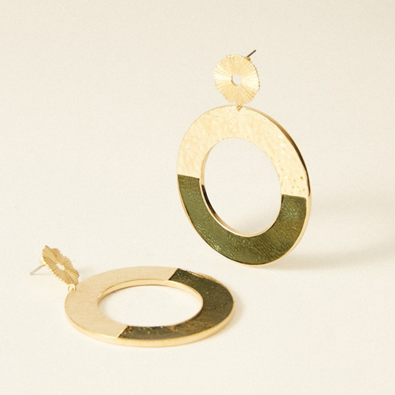 Boucles d'oreilles Flowers for Zoé collection Illusion argent doré