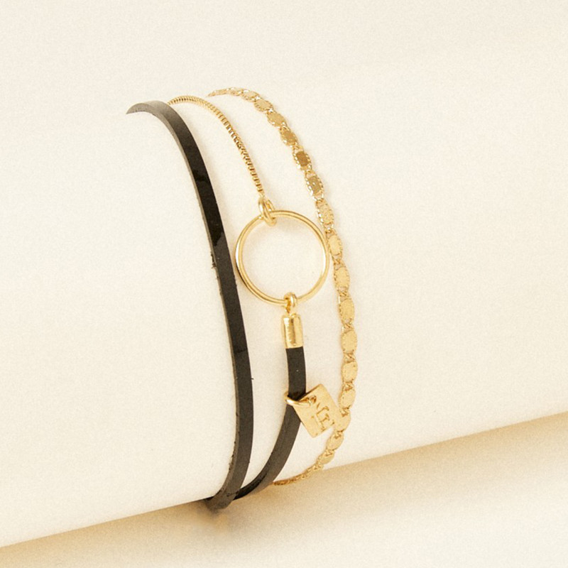 Bracelet Flowers for Zoé collection Tabatha argent doré